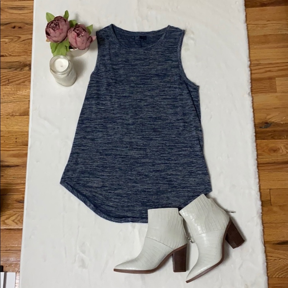 Gap L Blue Slub Tank